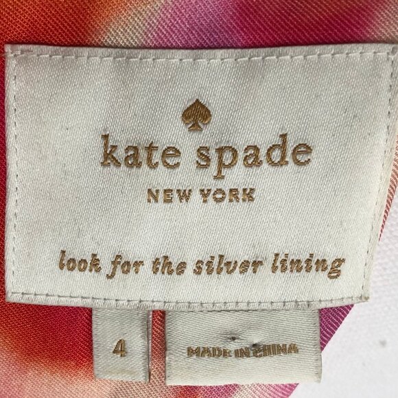 Kate Spade New York Floral Watercolor Sheath Midi Dress Viscose Pastel Sz 4 NWOT - Picture 11 of 14
